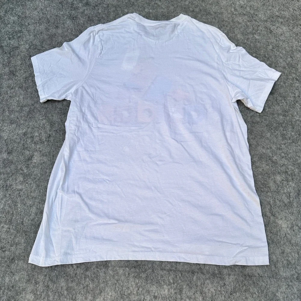 Adidas Mens Amplifier Tee White Multi Color Graphic Logo T-Shirt HE4885 L